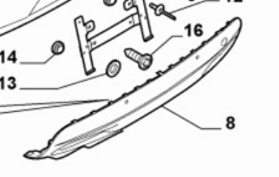 Pára-choque traseiro, parte inferior 156084652 Fiat/Alfa/Lancia