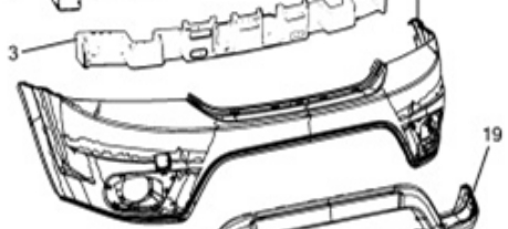 K1TX82AXRAA Fiat/Alfa/Lancia pára-choque dianteiro, parte superior