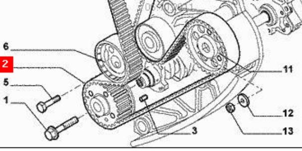 Звездочка привода коленвала 0500390429 Fiat/Alfa/Lancia