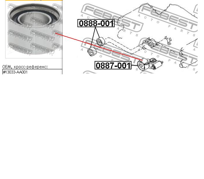 Rolo de reguladora de tensão da correia do mecanismo de distribuição de gás para Subaru Legacy (B13)