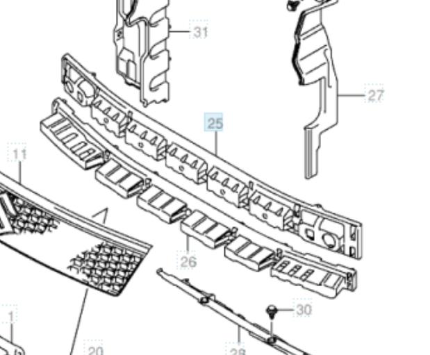 7239463J00000 Suzuki absorvedor (enchido do pára-choque dianteiro)