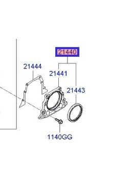 2144002401 Chrysler vedação traseira de cambota de motor