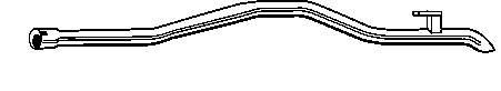 Cano derivado do silenciador desde a parte média até a traseira 207096 Sampa Otomotiv‏