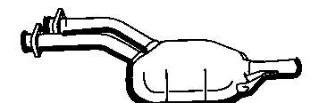Silenciador, parte central A1244919701 Mercedes