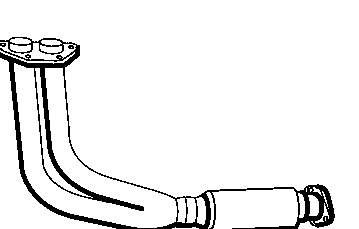Tubo de admissão dianteiro (calças) do silenciador BS753223 Bosal