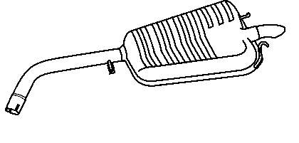 Silenciador, parte traseira 08127 Polmostrow