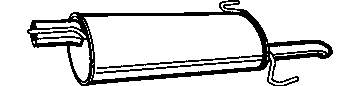 Silenciador, parte traseira FP5050G32 Polmostrow