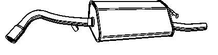 Silenciador, parte traseira 08116 Polmostrow