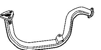 Tubo de admissão dianteiro (calças) do silenciador 1706Z1 Peugeot/Citroen