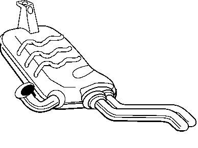 Silenciador, parte traseira 8200118533 Renault (RVI)