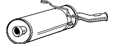 Silenciador, parte traseira 1726TC Peugeot/Citroen