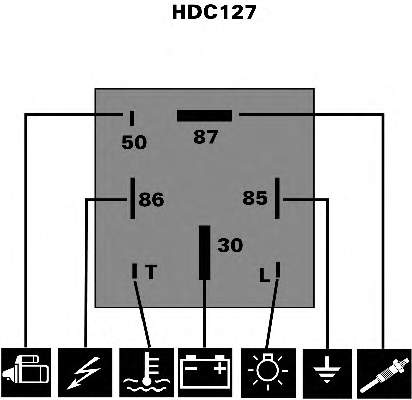 HDC127 Delphi реле свечей накала