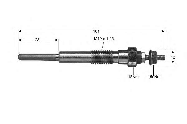 Vela de incandescência DG234 Japan Parts