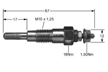 Свечи накала HDS340 Delphi