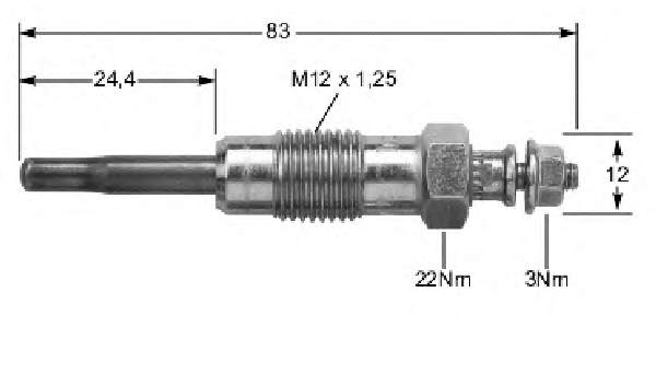 71735459 Fiat/Alfa/Lancia vela de incandescência