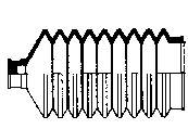 4371155 Fiat/Alfa/Lancia bota de proteção esquerda do mecanismo de direção (de cremalheira)