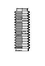 305031 Sidem bota de proteção do mecanismo de direção (de cremalheira)