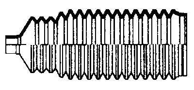 72-2958 Maxgear bota de proteção do mecanismo de direção (de cremalheira)