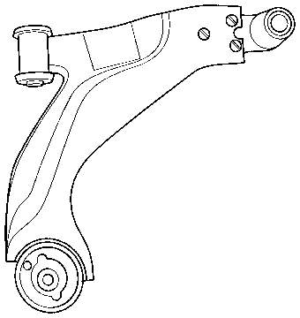 301 848 Hans Pries (Topran) braço oscilante inferior direito de suspensão dianteira