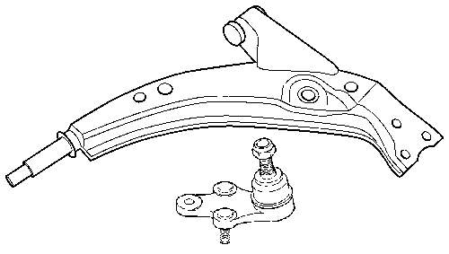 Braço oscilante inferior direito de suspensão dianteira para Toyota Corolla (E9)