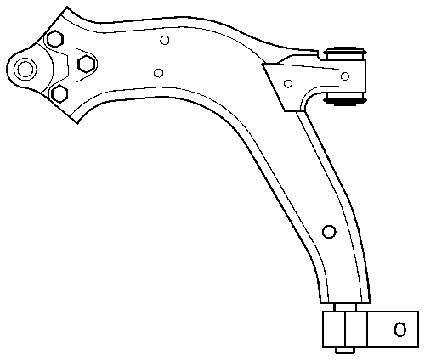CI-425 Teknorot braço oscilante inferior direito de suspensão dianteira