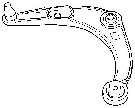 1607302880 Peugeot/Citroen braço oscilante inferior esquerdo de suspensão dianteira