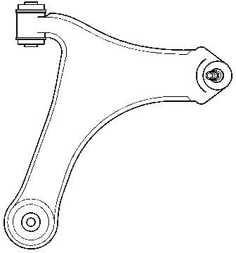 Braço oscilante inferior direito de suspensão dianteira para Hyundai Accent (LC)