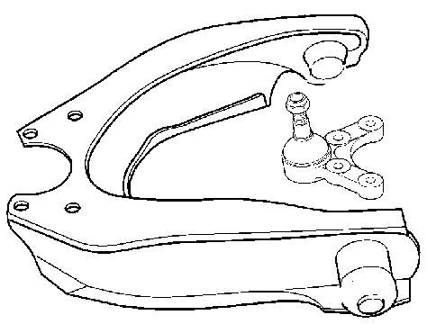 Braço oscilante superior esquerdo de suspensão dianteira MB109630A Hyundai/Kia