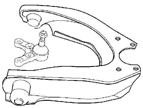 Braço oscilante superior direito de suspensão dianteira MB109631A Hyundai/Kia