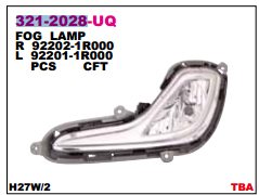 Luzes de nevoeiro esquerdas 922011R010 Hyundai/Kia