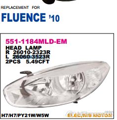 Luz direita para Renault Fluence (L3)