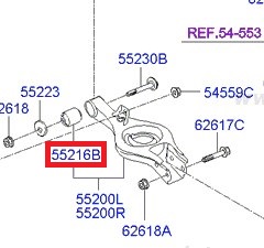 552182M000 Hyundai/Kia Сайлентблок задней тяги
