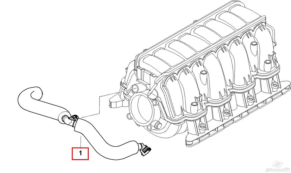 11617563477 BMW cano derivado de ventilação de cárter (de separador de óleo)