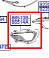 86563B8010 Hyundai/Kia tampão (grelha das luzes de nevoeiro do pára-choque dianteiro esquerdo)