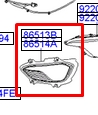 86564B8010 Hyundai/Kia tampão (grelha das luzes de nevoeiro do pára-choque dianteiro direito)