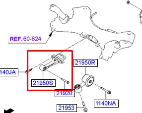 Подушка (опора) двигателя левая задняя Hyundai/Kia 219502W100 цена, от 40.54 USD