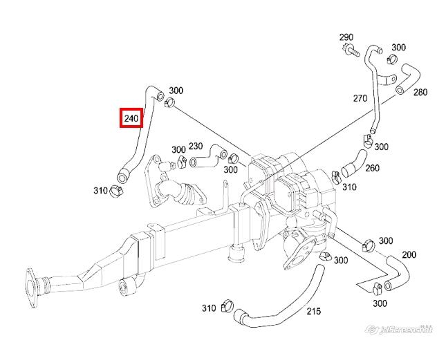 Патрубок вентиляции картерных газов A6282031982 Mercedes
