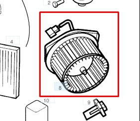 Motor traseiro de ventilador de forno (de aquecedor de salão) para Opel Zafira (F75)