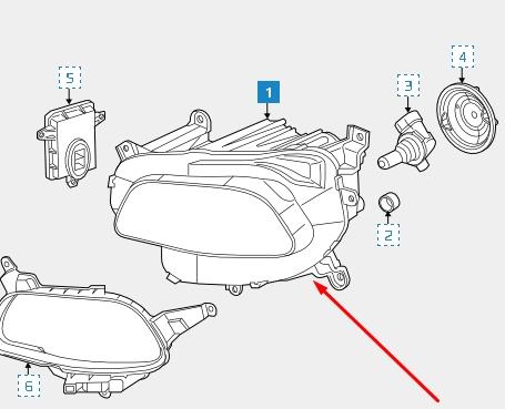 68102847AC Chrysler luz esquerda