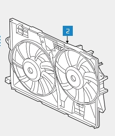 052014621AD Chrysler difusor do radiador de esfriamento, montado com motor e roda de aletas