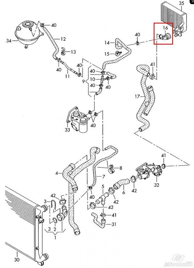 1T0121156C VAG flange do sistema de esfriamento (união em t)