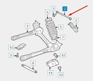 Barra transversal de suspensão traseira K68065659AB Fiat/Alfa/Lancia