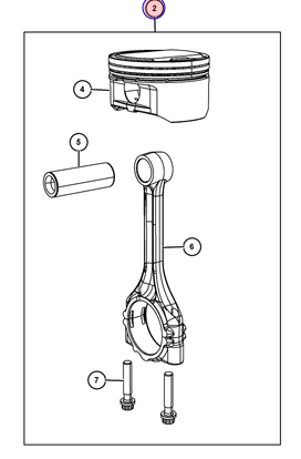 5184347AF Chrysler pistão do kit para 1 cilindro, std