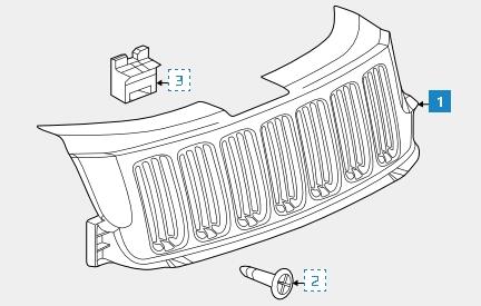 Решетка радиатора 55079377AE Chrysler