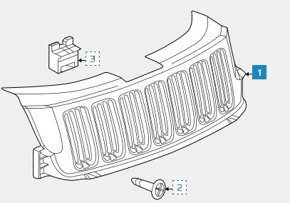 68089734AB Chrysler grelha do radiador