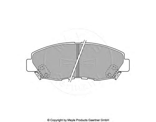 Передние тормозные колодки 0252149918 Meyle