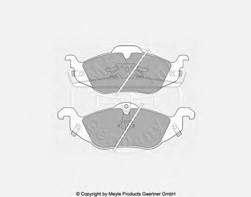 Передние тормозные колодки 0252306317 Meyle