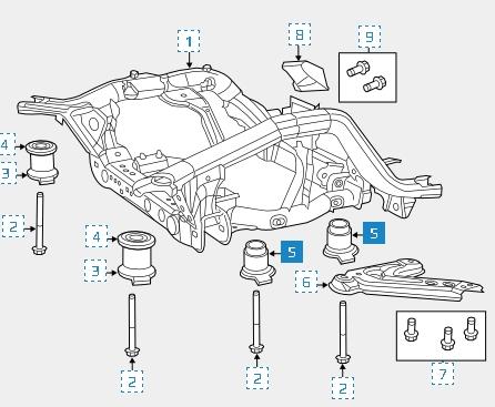 5181818AA Chrysler Сайлентблоки передней балки