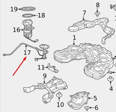 Топливный насос электрический погружной 5145586AB Chrysler