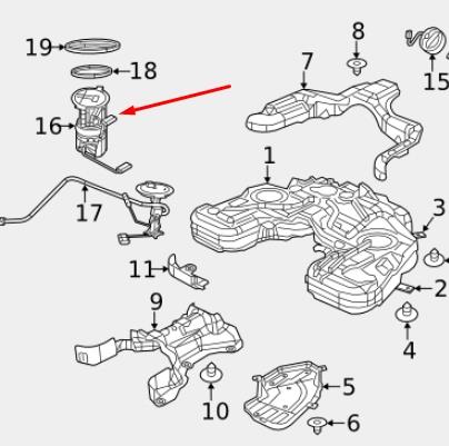 5145585AA Chrysler bomba de combustível elétrica submersível